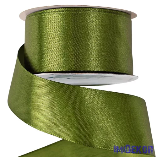 Szatén szalag 38 mm x 22.86 m - Olivazöld