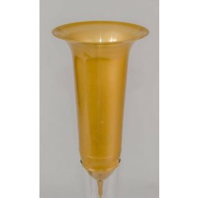 Sírváza leszúrós kicsi műanyag D11cm M23,5cm - Arany