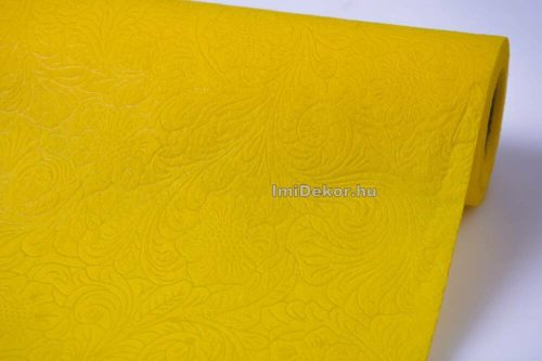 3D Virágmintás Vetex csomagoló dekoranyag 50cm x 4,5m - Sárga