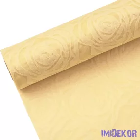 Rózsafejmintás 3D vetex 50cm x 4.5m - Krém