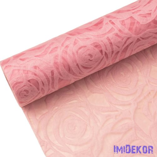 Rózsafejmintás 3D vetex 50cm x 4.5m - Rózsaszín