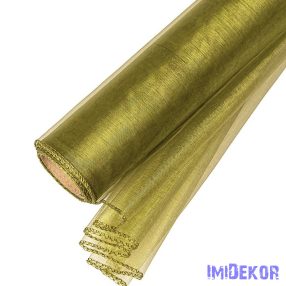 Organza szegett 40cm x 8.2m - Mohazöld
