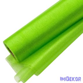 Snow Organza 47cm x 10m dekorációs anyag - Teazöld