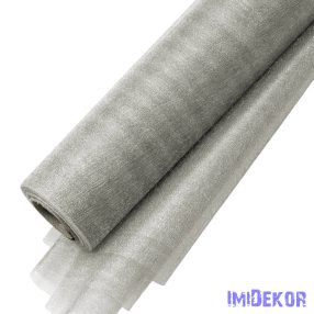 Snow Organza 47cm x 10m dekorációs anyag - Ezüst