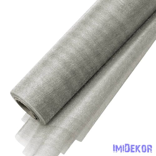 Snow Organza 47cm x 10m dekorációs anyag - Ezüst