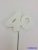Fehér csillámos szám drót pálcán - 40