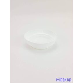 Kör műanyag tál szavanna D11/8cm - Fehér