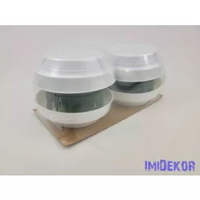 Kör műanyag tál szavanna D11/8cm tűzőhabbal - Fehér