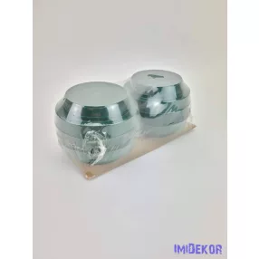 Kör műanyag tál szavanna D11/8cm tűzőhabbal - Zöld