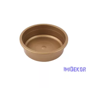 Kör műanyag tál D14cm - Arany