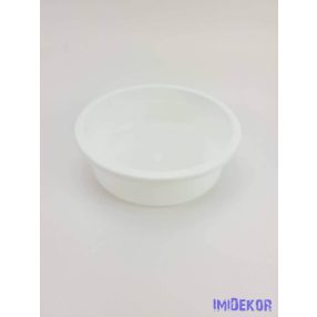 Kör műanyag tál D14cm - Fehér