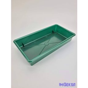 Tégla műanyag tál 1/1 tűzőhabos 23x11cm - Zöld