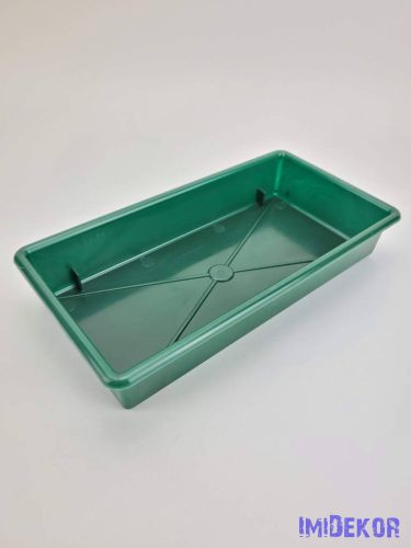 Tégla műanyag tál 1/1 tűzőhabos 23x11cm - Zöld