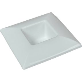 Műanyag tál négyzet alakú fehér M6x17x17cm
