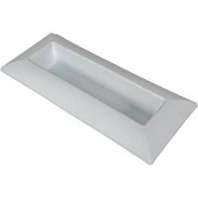 Műanyag tál téglalap alakú fehér 39x17cm