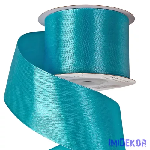 Szatén szalag 50 mm x 22.86 m - Aqua kék