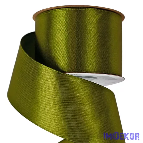 Szatén szalag 50 mm x 22.86 m - Olivazöld