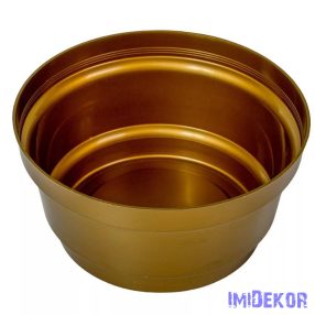 Műanyag nagy tál kerek D20cm M10cm - Arany