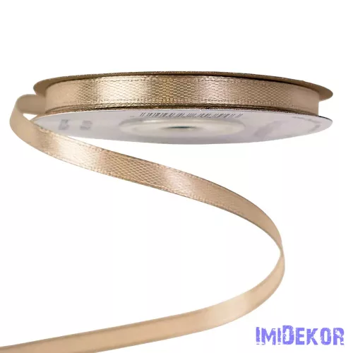 Szatén szalag 6 mm x 22.86 m - Bézs