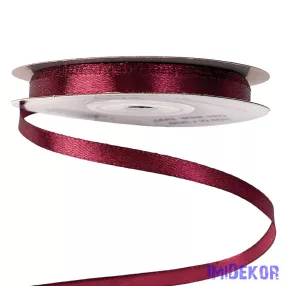 Szatén szalag 6 mm x 22.86 m - Borvörös