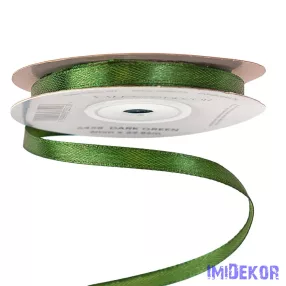 Szatén szalag 6 mm x 22.86 m - Sötétzöld