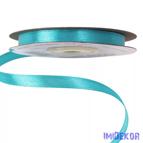 Szatén szalag 6 mm x 22.86 m - Aqua Kék