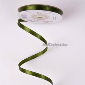 Szatén szalag 6 mm x 22.86 m - Olivazöld