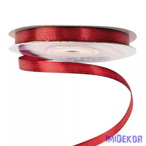 Szatén szalag 6 mm x 22.86 m - Bordó