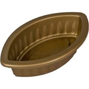 Műanyag bordás közepes hajó arany M7 x31x19 cm