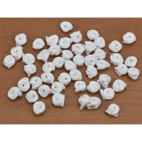 Esküvői szatén rózsa virágfej 1 cm