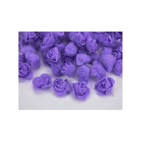   Polifoam rózsa fej midi virágfej habvirág 3 cm lila habrózsa