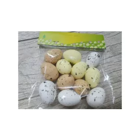   Festett polisztirol tojás vegyes színekben 4x3 cm 12 db / csomag
