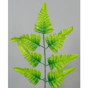   Páfrány 7 leves ág selyemvirág művirág díszítő levél 45 cm