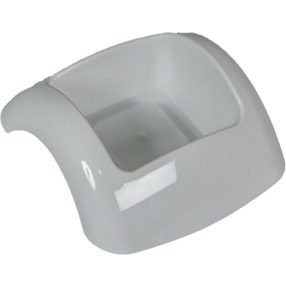 Műanyag domború tál fehér FOCUS M6x15,5x15cm