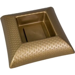 Műanyag tál négyzet alakú mintás arany M7x31x31cm