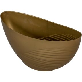 Műanyag csónak féloldalt bordás arany M11x25x10cm