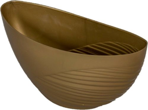 Műanyag csónak féloldalt bordás arany M11x25x10cm