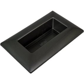 Műanyag tál téglalap alakú szürke 28 x18 cm