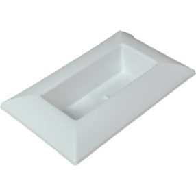 Műanyag tál téglalap alakú fehér 28 x18 cm