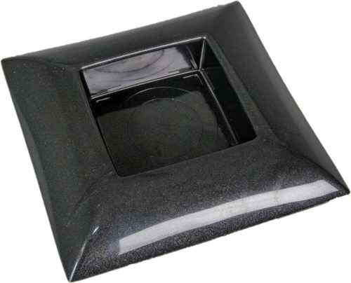 Műanyag tál négyzet alakú fekete 24 x 24 cm