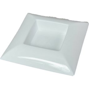 Műanyag tál négyzet alakú fehér 24 x 24 cm