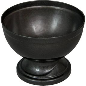 Műanyag nagy talpas tál szürke D21cm M15,5cm