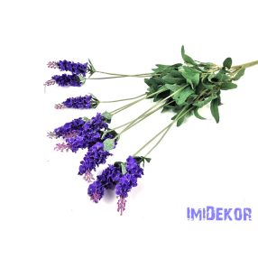 Levendula 10 ágú csokor 54 cm - Sötétebb Lila