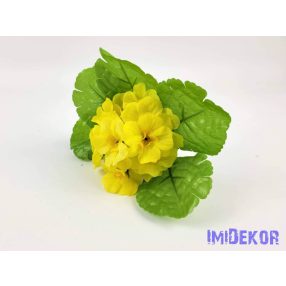 Primula selyem csokor 20 cm - Sárga