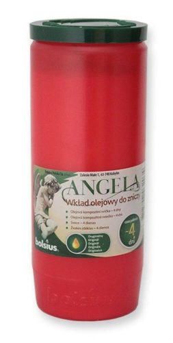 Mécsesbetét olajmécses Bolsius Angela 4 napos / 96 óra égési idő / 243 g / 14 cm piros