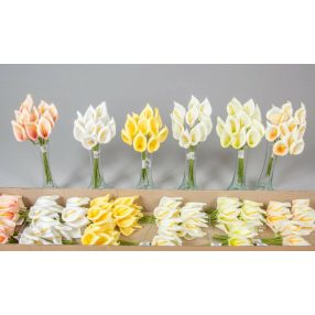 Polifoam kála 10 szálas 7 cm fejű kötegelt csokor 25 cm