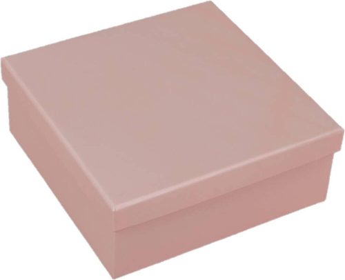 Papír doboz négyzet alakú M7x18x18cm - Rózsaszín