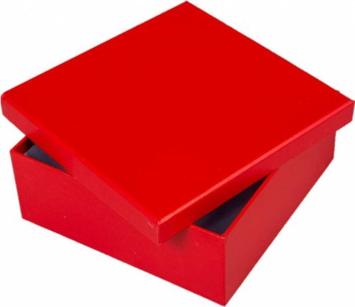 Papír doboz négyzet alakú M7x18x18cm - Piros