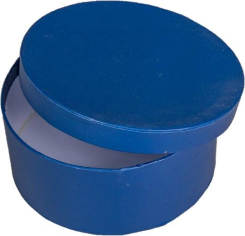 Papír doboz kerek Sötét Kék box M7cm D16cm