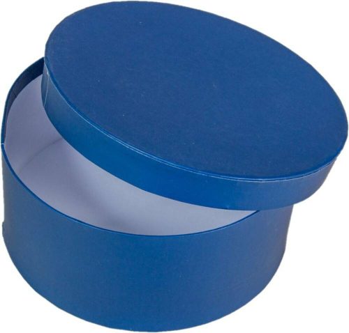 Papír doboz kerek Sötét Kék box M9cm D20cm